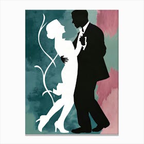 Elegant Couple Dancing Canvas Print