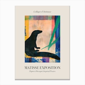 Otter 1 Matisse Inspired Exposition Animals Poster Canvas Print