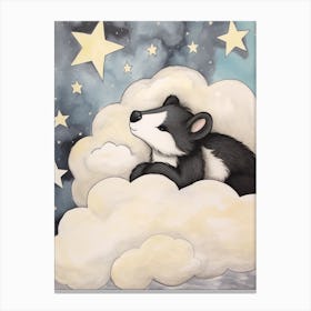 Sleeping Baby Skunk Canvas Print
