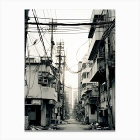 Bangkok, Thailand, Black And White Old Photo 1 Canvas Print