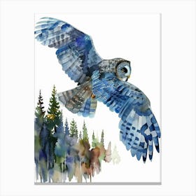 Owl In Flight 4 Canvas Print