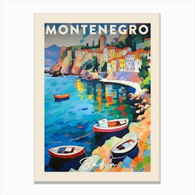 Budva Montenegro 1 Fauvist Painting  Travel Poster Canvas Print