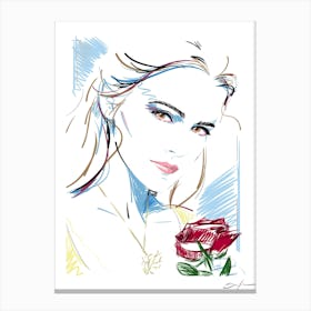 Emma Watson - Retro 80s Style Canvas Print