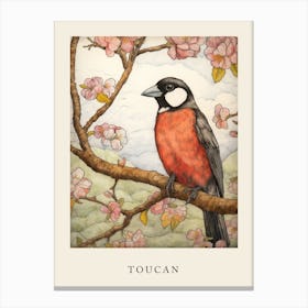 Beatrix Potter Inspired  Animal Watercolour Toucan 2 Canvas Print
