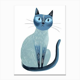 Ojos Azules Cat Clipart Illustration 5 Canvas Print