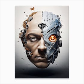Cyborg Portrait Canvas Print