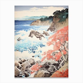  San In Coast In Tottori, Ukiyo E Drawing 4 Canvas Print