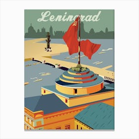 Leningrad, Vintage USSR Poster Canvas Print