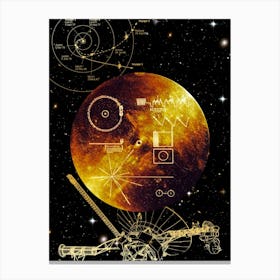 NASA Voyager 1 Golden Record — Space poster, science print 1 Canvas Print