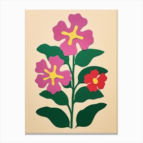 Cut Out Style Flower Art Phlox Canvas Print