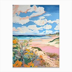 Holkham Bay Beach, Norfolk, Matisse And Rousseau Style 2 Canvas Print