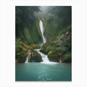 Waterfall In The Jungle 1 Canvas Print