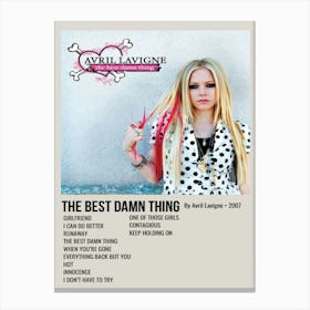 The Best Damn Thing By Avril Lavigne • 2007 Poster Canvas Print