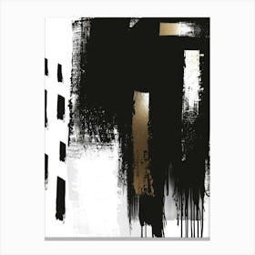 Abstract Black And White Painting 26 Canvas Print