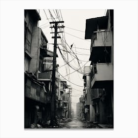 Manila, Philippines, Black And White Old Photo 2 Canvas Print