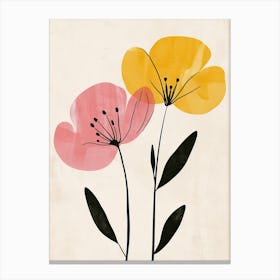 Cleveland Flower Market Boho Minimalist Style 1 Canvas Print