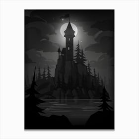 Castle At Night Canvas Print