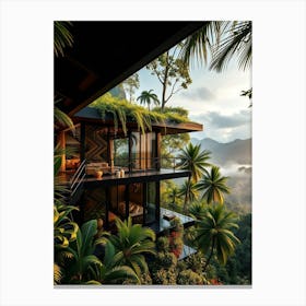 Tropical House In The Jungle Toile