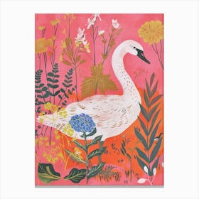 Spring Birds Swan 1 Canvas Print