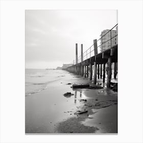 Anzio, Italy, Black And White Photography 1 Canvas Print