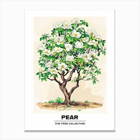 Pear Tree Storybook Illustration 2 Poster Canvas Print