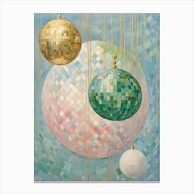 Pastel Disco Balls Canvas Print