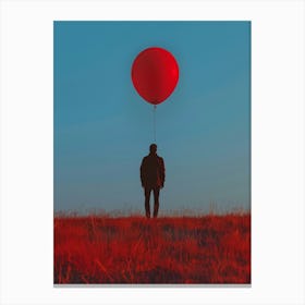 Red Balloon In The Sky Canvas Print