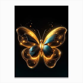 Golden Butterfly 54 Canvas Print