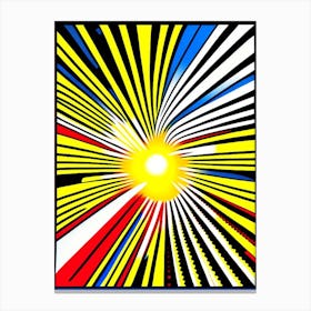 Cosmic Ray Bright Comic Space Canvas Print