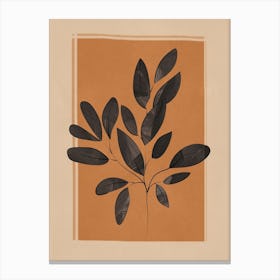 Abstract Art Minimal Plant Canvas Print