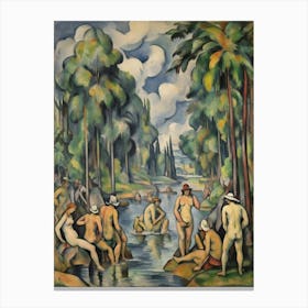 Bathing Party Canvas Print