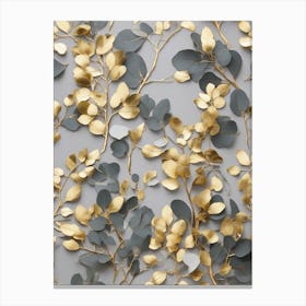 Gold Leaf Wallpaper Canvas Print