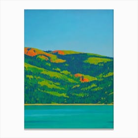 Pribaikalsky National Park Russia Blue Oil Painting 2  Canvas Print