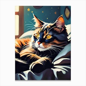 Cat Painting 2 Canvas Print