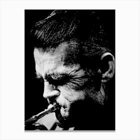 Chet Baker Line Art Illustration Canvas Print