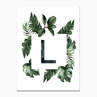 Botanical Alphabet L Canvas Print