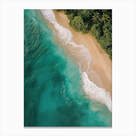 Aerial View Of A Tropical Beach 5 Canvas Print