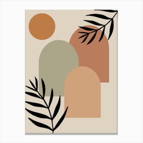 brown and beige colorful Canvas Print
