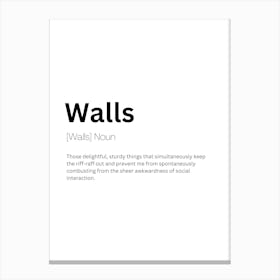 Walls Definition Meaning Canvas Print