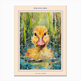 Cute Brushstrokes Ducklings 2 Poster Canvas Print