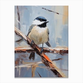 Bird Painting Carolina Chickadee 4 Canvas Print