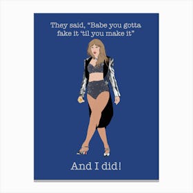 I can do it with a broken heart  - Taylor Swift TTPD eras tour  Canvas Print