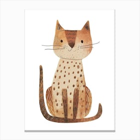 Australian Mist Cat Clipart Illustration 3 Canvas Print