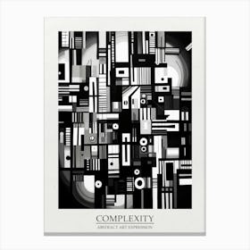 Complexity Abstract Black And White 3 Poster Canvas Print