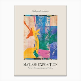 Giraffe 7 Matisse Inspired Exposition Animals Poster Canvas Print