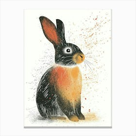 Dutch Rabbit Nursery Illustration 2 Canvas Print