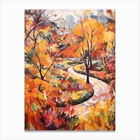 Autumn Gardens Painting Central Park Conservatory Garden 2 Canvas Print