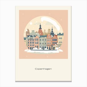 Copenhagen Denmark 4 Snowglobe Poster Canvas Print