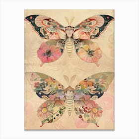 Spring Butterflies William Morris Style 3 Canvas Print