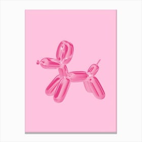 Abstract Balloon Dog Pink Preppy Canvas Print